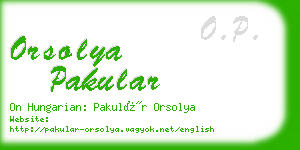 orsolya pakular business card